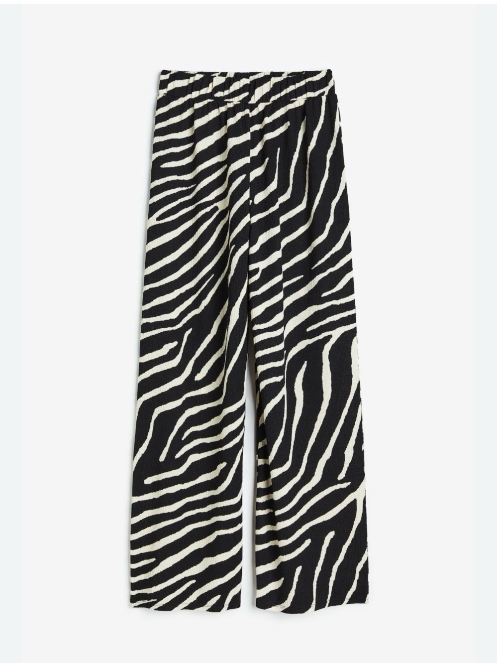 H&M Black & White Zebra Wide Leg Pants